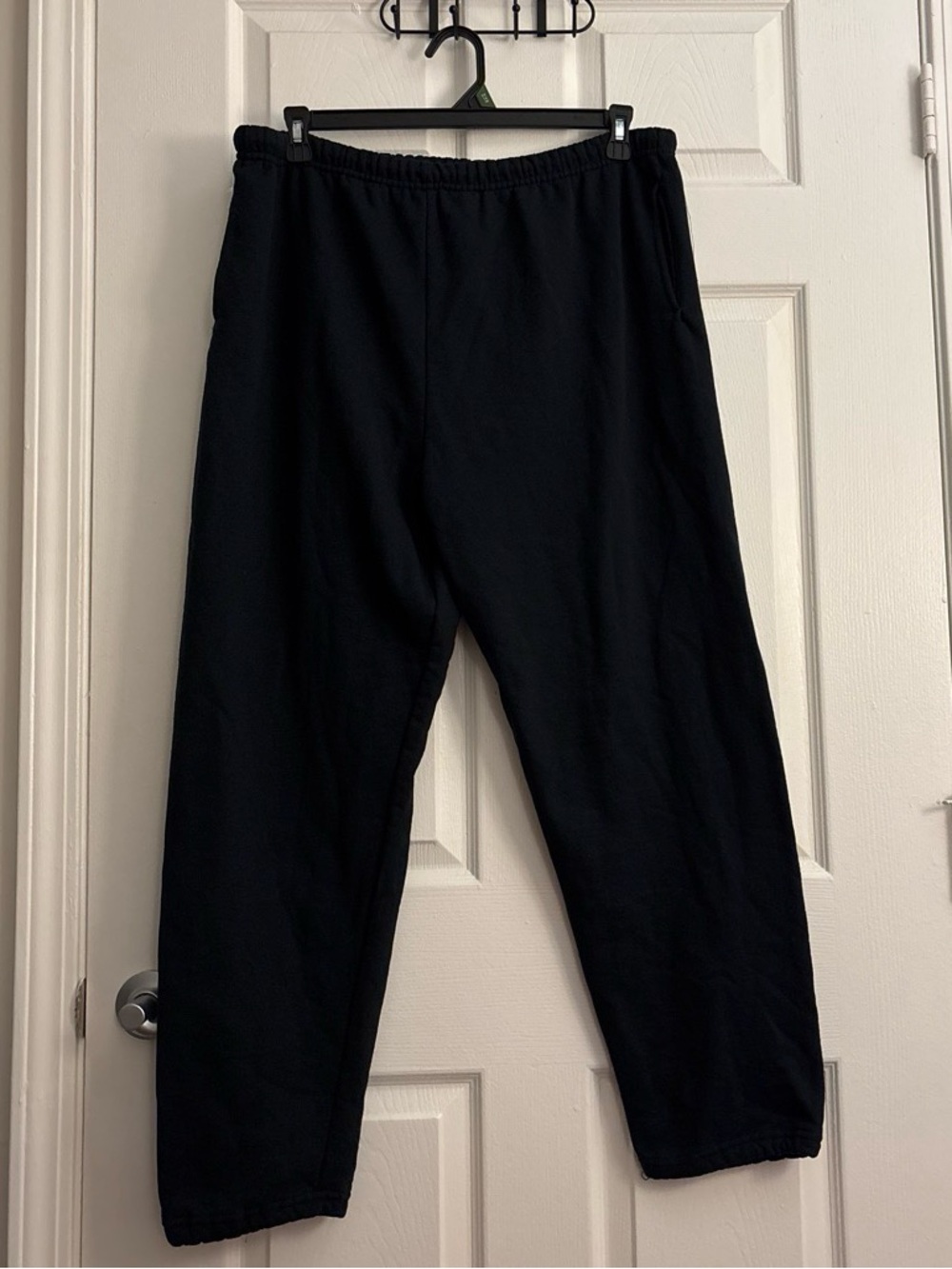 Vintage 90s Y2K Jerzees Black Sweatpants XL Blank Baggy Fleece Russell Corp